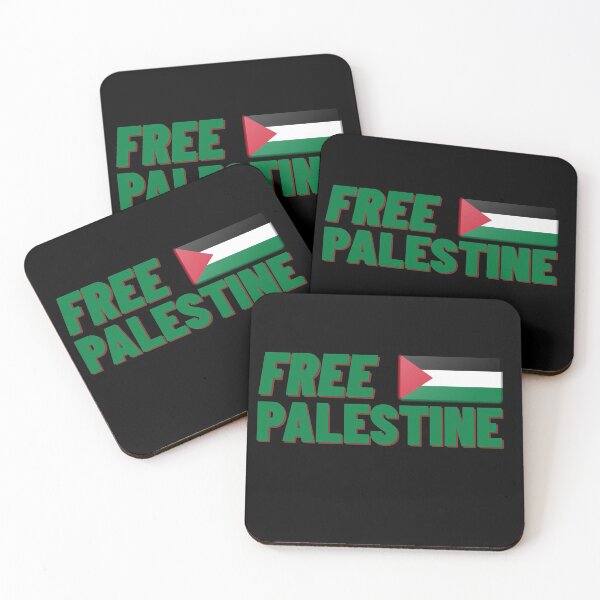 Item preview, Free Palestine green text flag peace message  designed and sold by SANDELmerch.