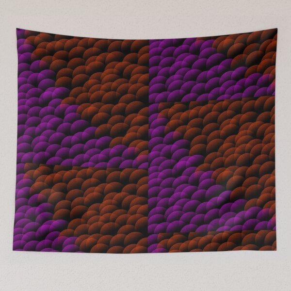 Aperçu de l'œuvre Bulles de nuage violet et orange créée et vendue par MsArtyCrafts.