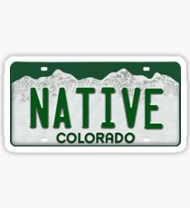 Colorado Native License Plate Sticker