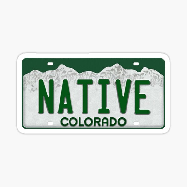 Item preview, Colorado Native License Plate designed and sold by Epicloud.