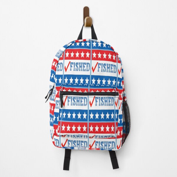 Item preview, I Fished Check Mark USA Red White and Blue With Stars on Blue Background designed and sold by KeysTreasures.