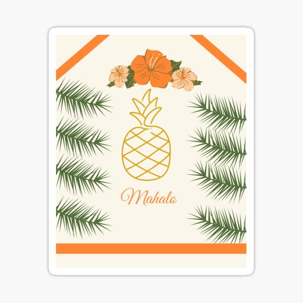 Hawaii Pineapple Sticker For Sale By Johnmcquire Redbubble 4163