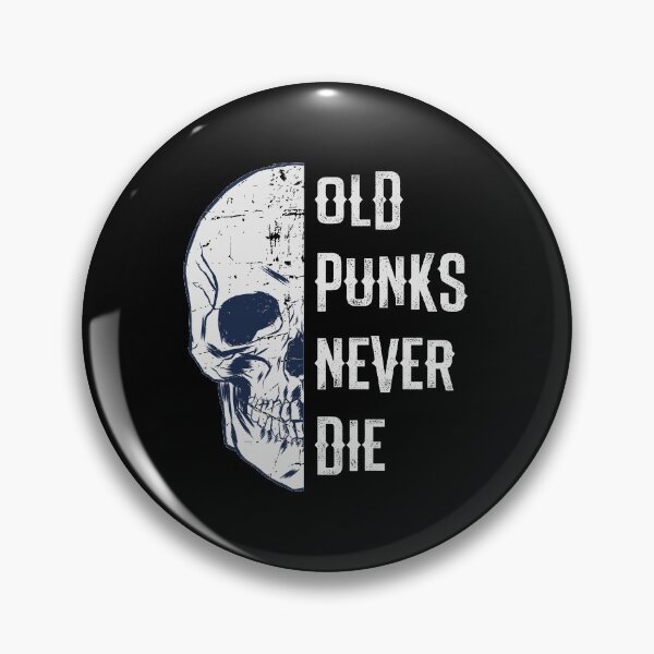 Item preview, Old Punks Never Die Punk Rocker Skull Design designed and sold by justjonboy.