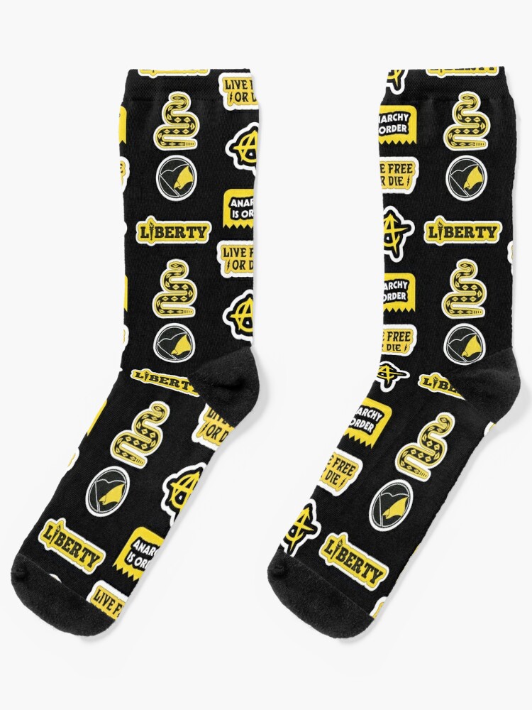 Ancap Sticker Pack 1 Socks for Sale by LibertarianSt