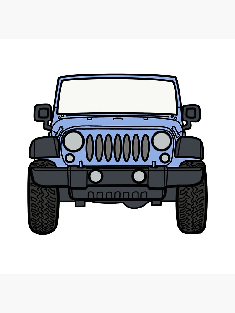"Pastel Blue Jeep" Poster for Sale by sohastickers Redbubble