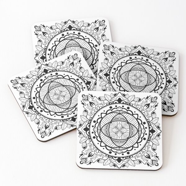 Artikelvorschau, Blumenmandala entworfen und verkauft von CosmicInkPress.