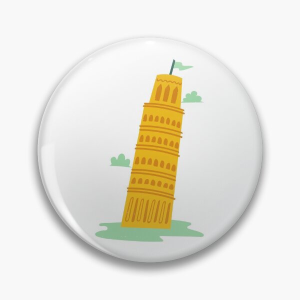 Item preview, Colorful Hand-Drawn Leaning Tower of Pisa Italy World Landmark designed and sold by MIDDLX.