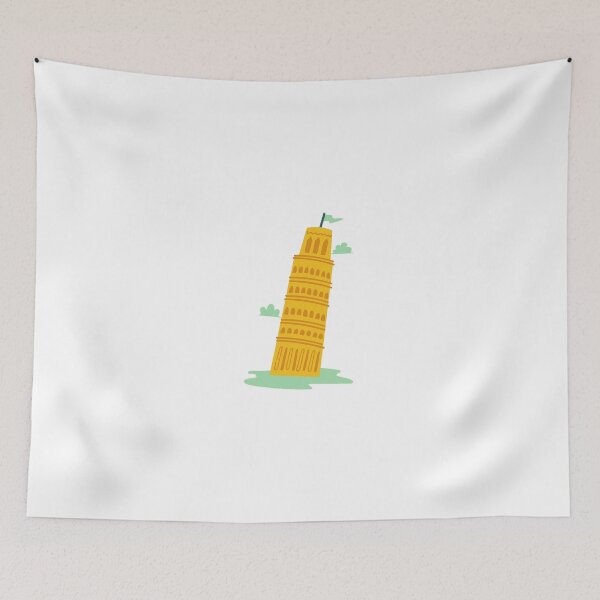 Item preview, Colorful Hand-Drawn Leaning Tower of Pisa Italy World Landmark designed and sold by MIDDLX.