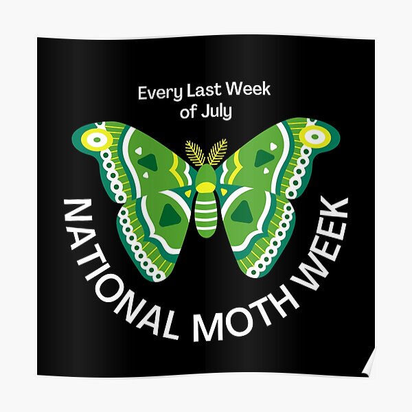 "National Moth Week Green Moth" Poster by VirtualArts Redbubble