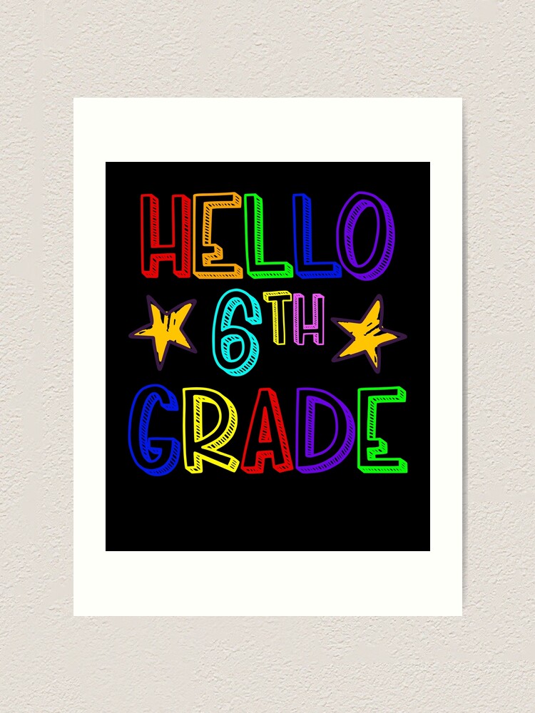 Thumbnail 1 von 3, Kunstdruck, Hello 6th Grade Doodle Art New Sixth Grade Student Gift Gear designt und verkauft von DynamicDesign.