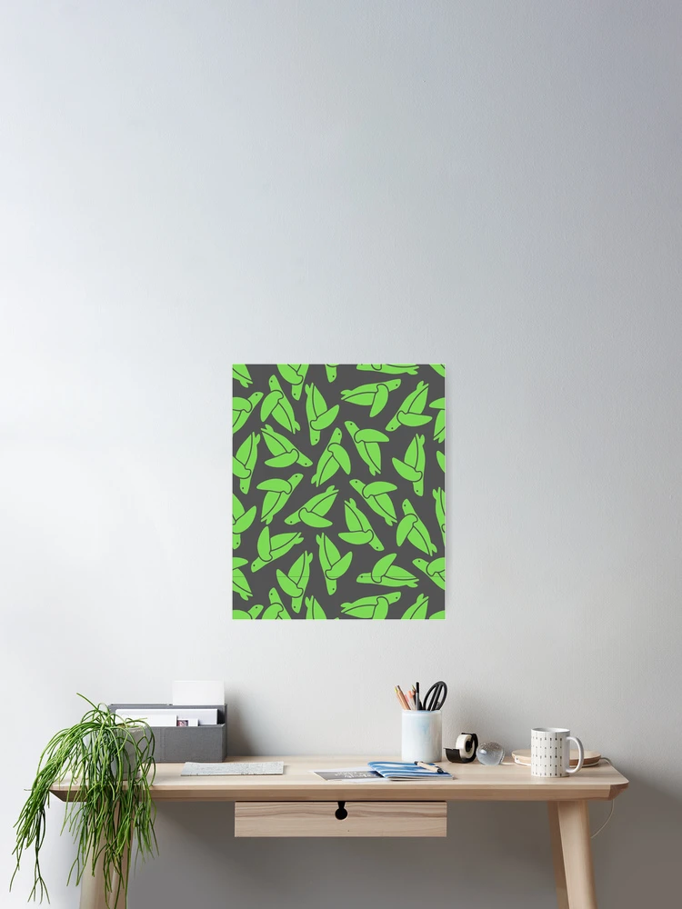 Thumbnail 2 of 3, Poster, Green Turtles Geometric Pattern designed and sold by Youpattern.