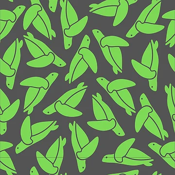 Artwork thumbnail, Green Turtles Geometric Pattern by Youpattern