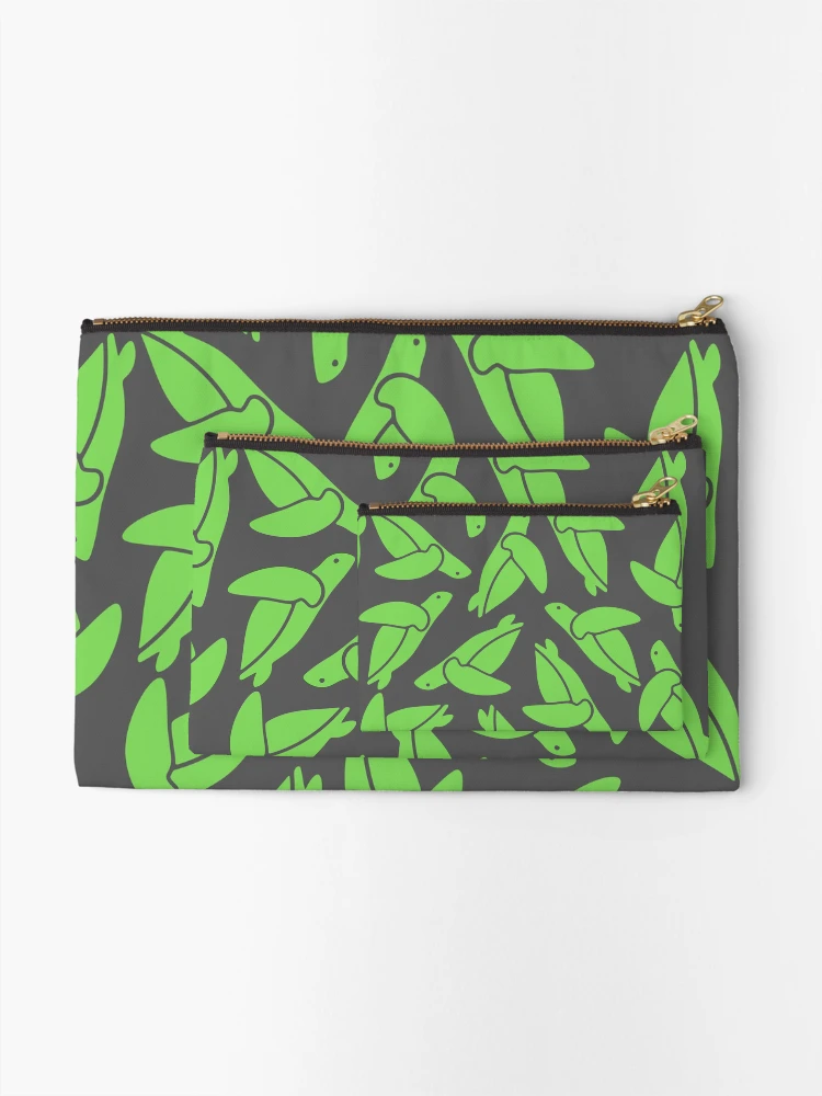 Thumbnail 2 of 4, Zipper Pouch, Green Turtles Geometric Pattern designed and sold by Youpattern.