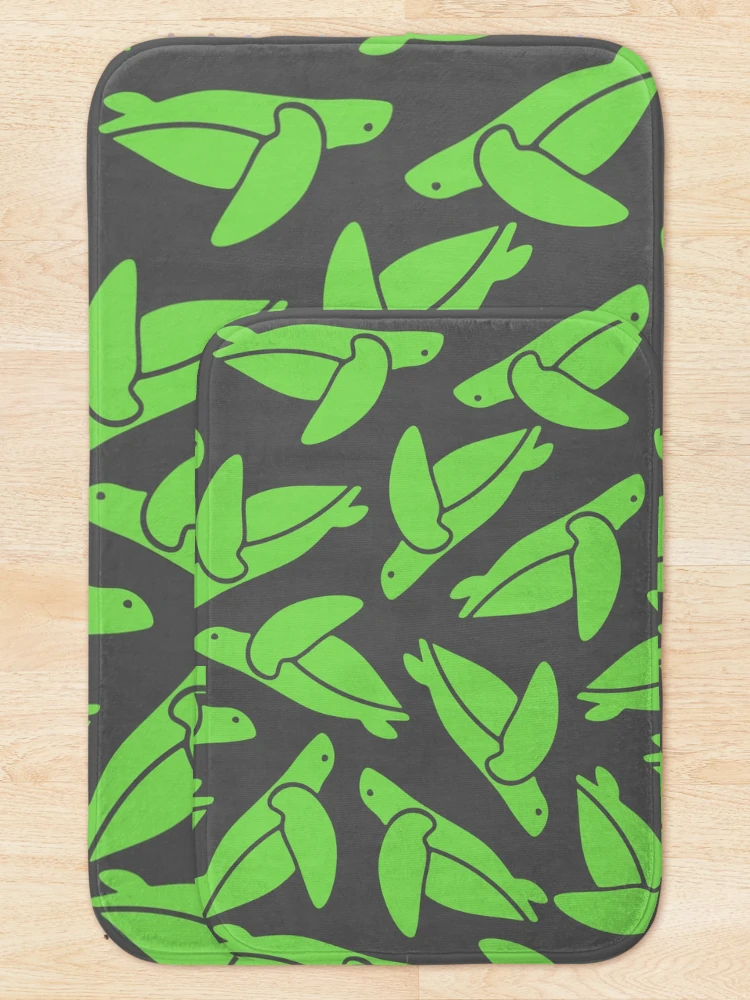 Thumbnail 5 of 6, Bath Mat, Green Turtles Geometric Pattern designed and sold by Youpattern.