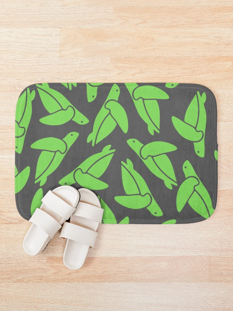 Thumbnail 1 of 6, Bath Mat, Green Turtles Geometric Pattern designed and sold by Youpattern.