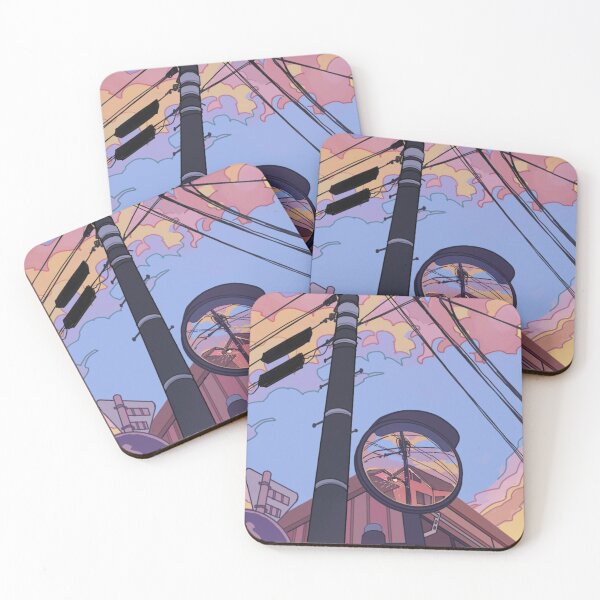 Item preview, aesthetic bus stop designed and sold by mango-milk.