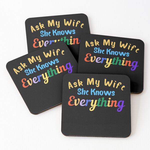 Item preview, Ask My Wife She Knows Everything - Funny Cute Husband designed and sold by PIXEcompany.