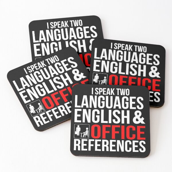Item preview, I Speak Two Languages English and Office References  designed and sold by NerdCulture.