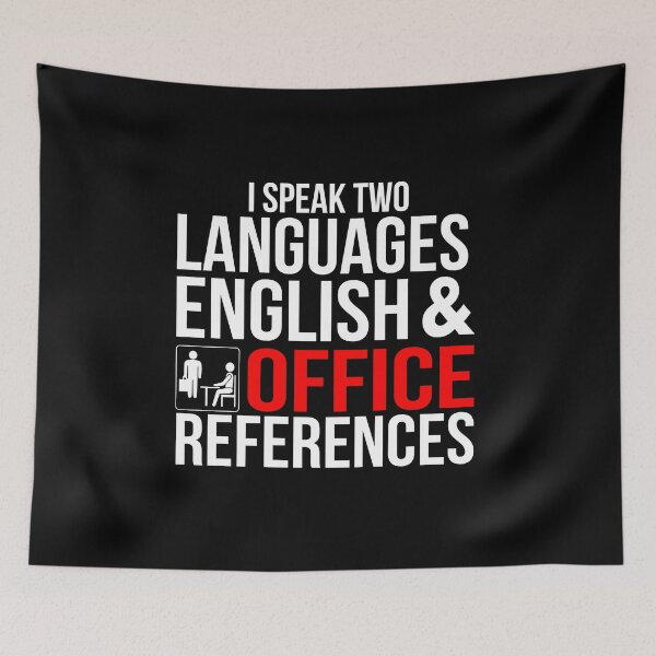 Item preview, I Speak Two Languages English and Office References  designed and sold by NerdCulture.