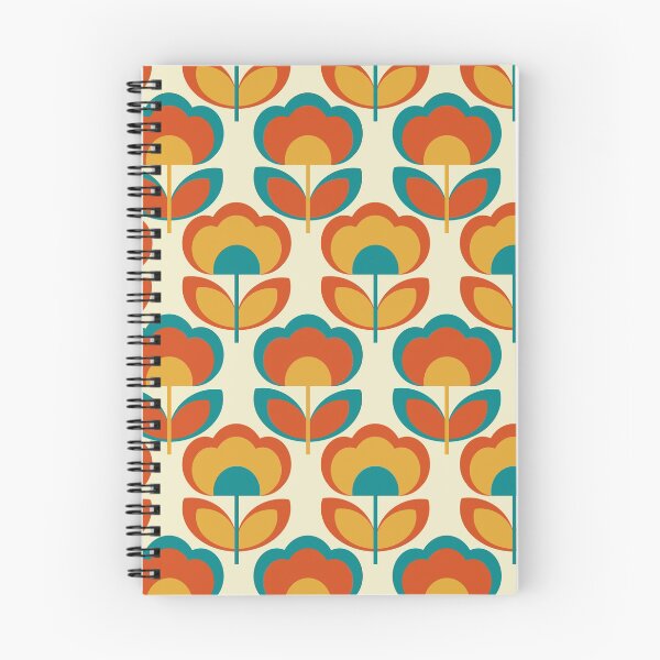 Item preview, 70s style light and bright graphic flower pattern designed and sold by Pattern Art Designs.
