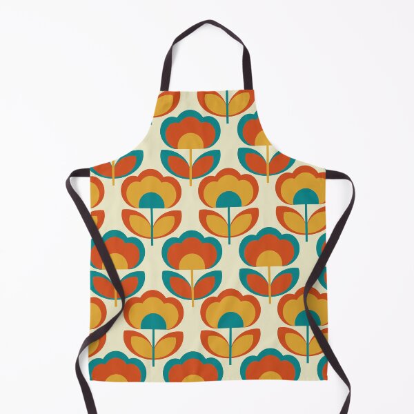 Item preview, 70s style light and bright graphic flower pattern designed and sold by Pattern Art Designs.