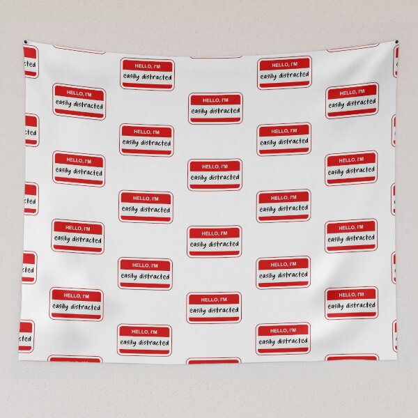 Item preview, Hello I am Easily Distracted | ADHD Awareness  designed and sold by LemonbatStudio.