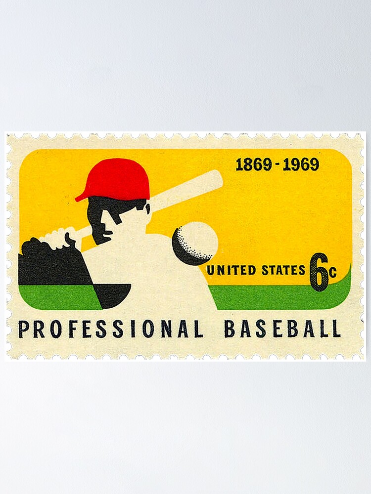 "Professional Baseball 100th Anniversary 18691969, US 6 cents postage