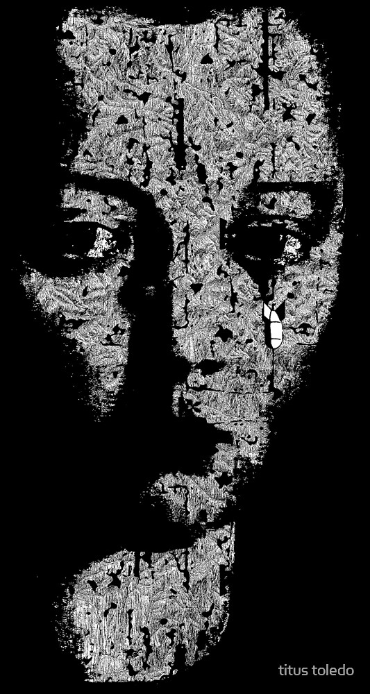 "i cried a tear" by titus toledo Redbubble