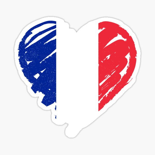 I Love France French Flag Heart' Sticker | Spreadshirt