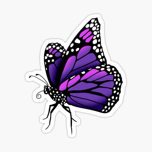 monarch butterfly sticker pack purple' Sticker