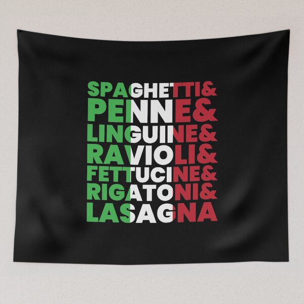 Item preview, Pasta Types Spaghetti Food Italy designed and sold by MooonTees.