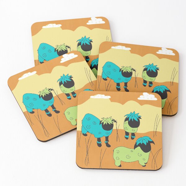 Item preview, Blacknose Swiss Sheep Orange and Aqua designed and sold by DannysReRemodel.