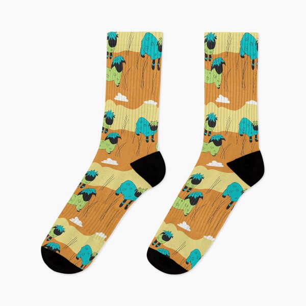 Item preview, Blacknose Swiss Sheep Orange and Aqua designed and sold by DannysReRemodel.