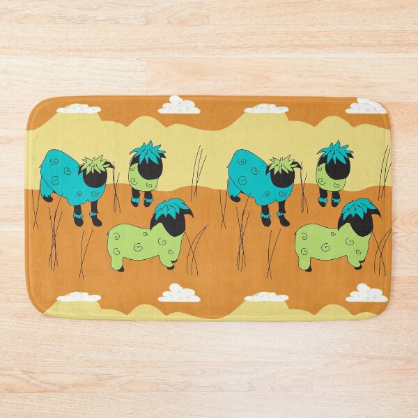 Item preview, Blacknose Swiss Sheep Orange and Aqua designed and sold by DannysReRemodel.