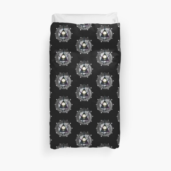 Inverted Bill Cipher Wheel (Dark version) Duvet Cover