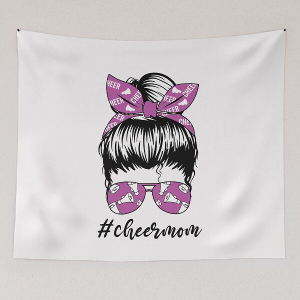 Item preview, Cheer Mom Messy Bun Cheerleading Cheerleader Mom Squad designed and sold by clothesy7.