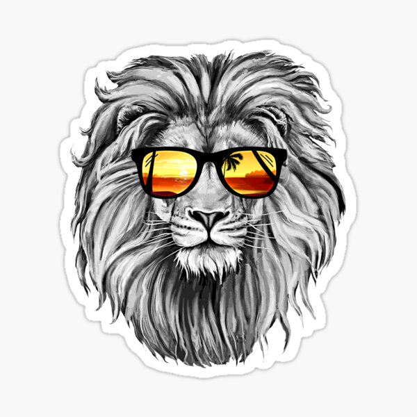 Lion d'été Sticker