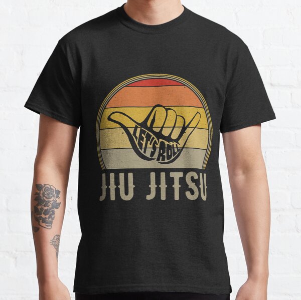 Let's Roll Jiu Jitsu Hand Vintage Sunset Funny Gift Idea Classic T-Shirt