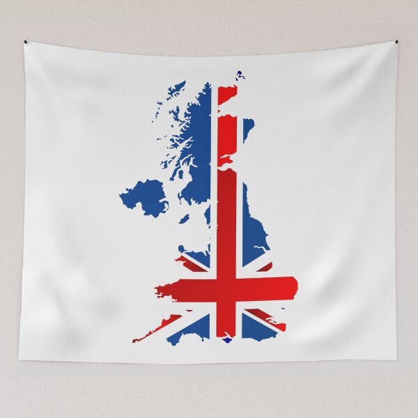 Item preview, UK flag within country map designed and sold by Smaragdas.
