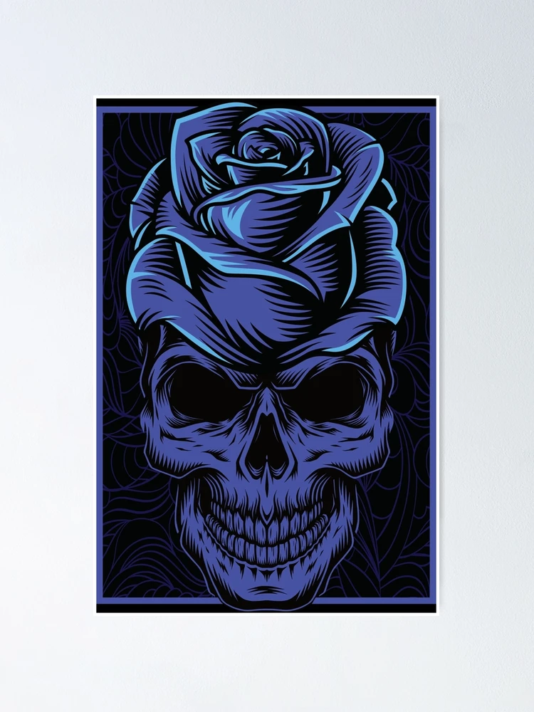 Thumbnail 1 of 3, Poster, Skull And Roses designed and sold by ezps.