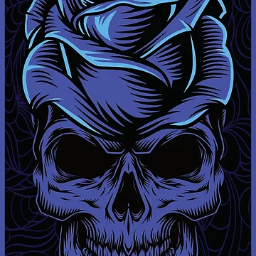 Artwork thumbnail, Skull And Roses by ezps