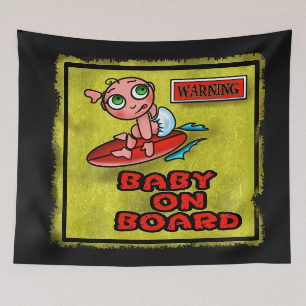 Item preview, Baby on Board, Surfing Baby designed and sold by ronnieyoung.