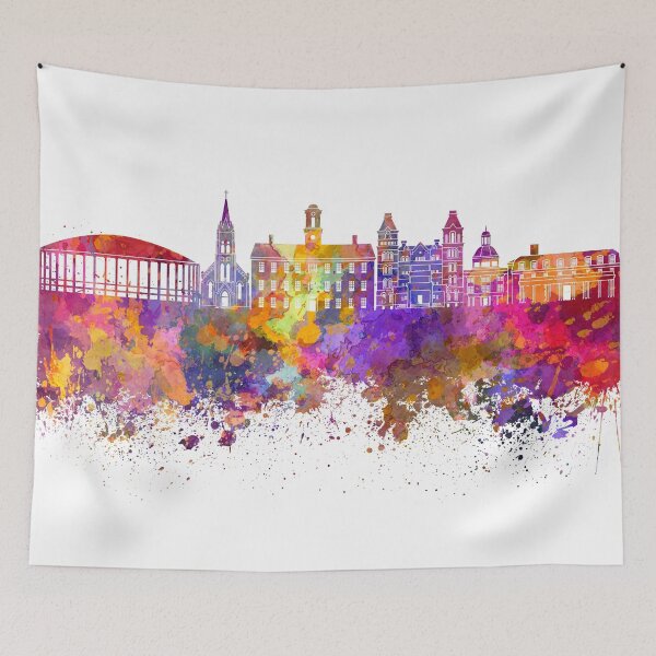 Item preview, Athens - OH skyline in watercolor background designed and sold by paulrommer.