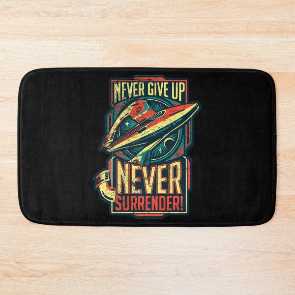 Artikelvorschau, Never give up - never surrender space ship used look entworfen und verkauft von mabanda.