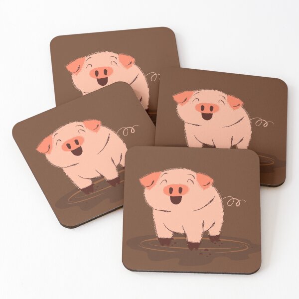 Item preview, Aesthetic Funny Cute Pig in the Mud designed and sold by Curlyredflowers.