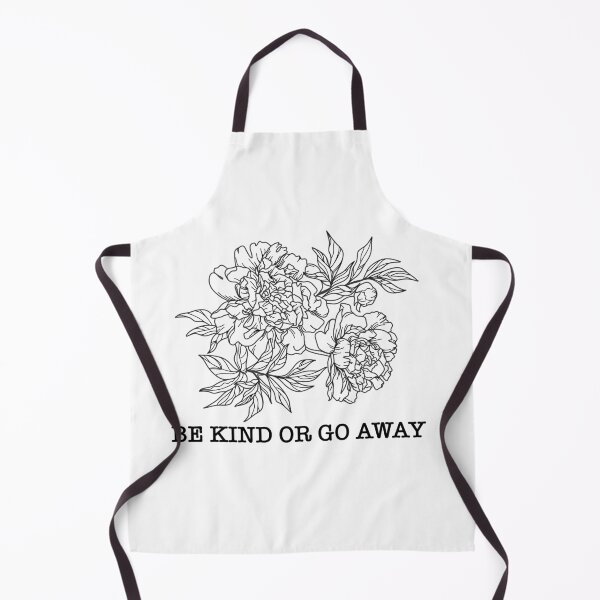 Item preview, Be Kind Or Go Away Peonies Flowers Black Line designed and sold by LaGode.