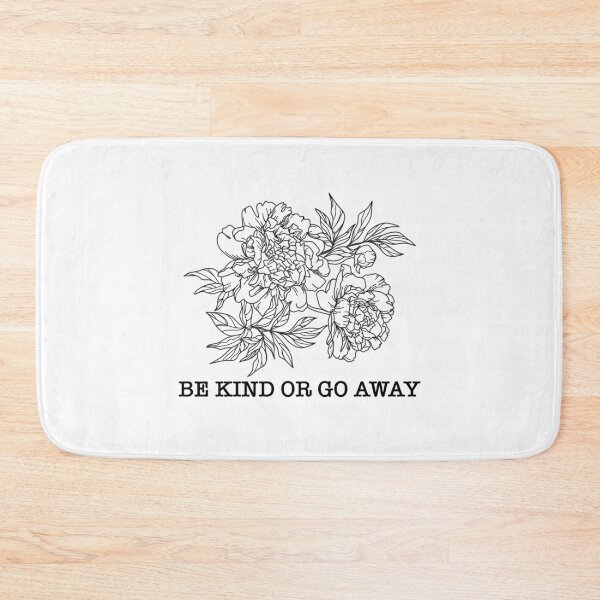 Item preview, Be Kind Or Go Away Peonies Flowers Black Line designed and sold by LaGode.