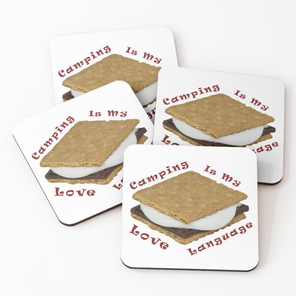 Item preview, Camping Is My Love Language with Smores Chocolate Marshmallow Graham Cracker Treat designed and sold by kmcs.