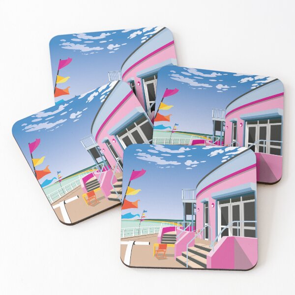 Item preview, Illustration of Cafe in Chiswell Village, Chesil Beach, Dorset. designed and sold by DDoodleDesigns.