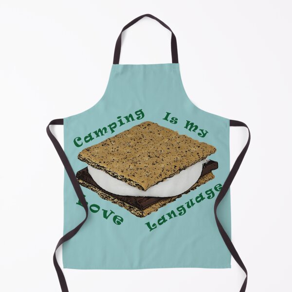 Item preview, Camping Is My Love Language Green Text with Smores Chocolate Marshmallow Graham Cracker Treat designed and sold by kmcs.